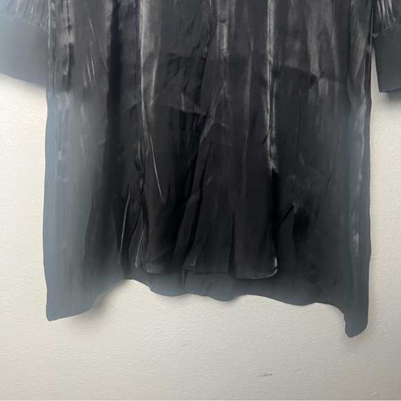 Y.A.S Shine silky lace trim mini dress in black SZ XL - Picture 11 of 11